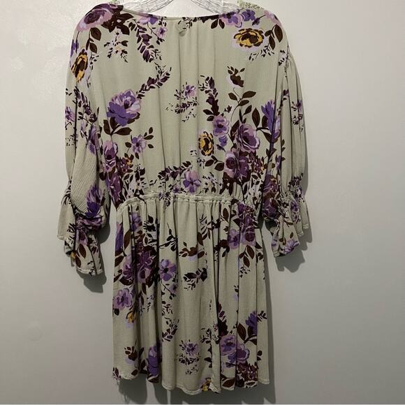 Romantic Gypsy Boho Chic Floral V-neck Tunic | Women’s Size 2X - Picture 5 of 11